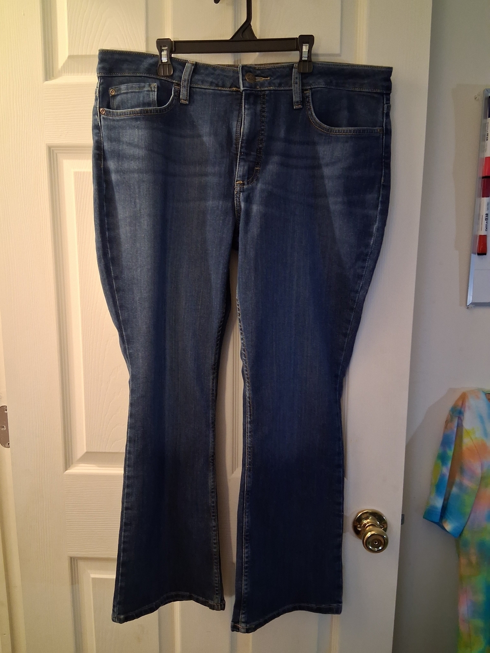 Lee Women's Blue Flare Jeans - Mid Wash